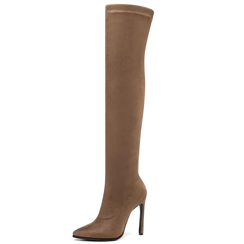 Sleek Over-Knee Stiletto Boots