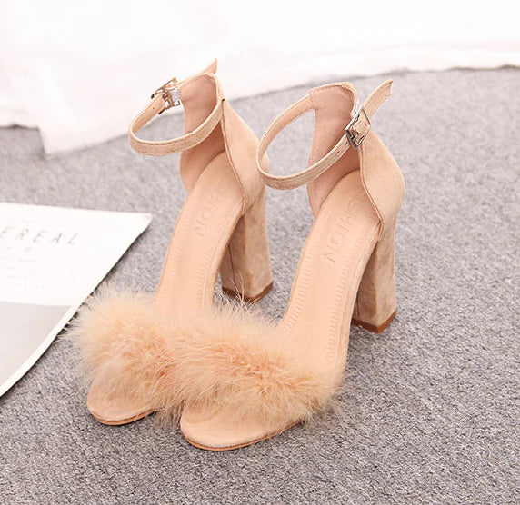 Plus Size High Heel Sandals with Open Toe Design