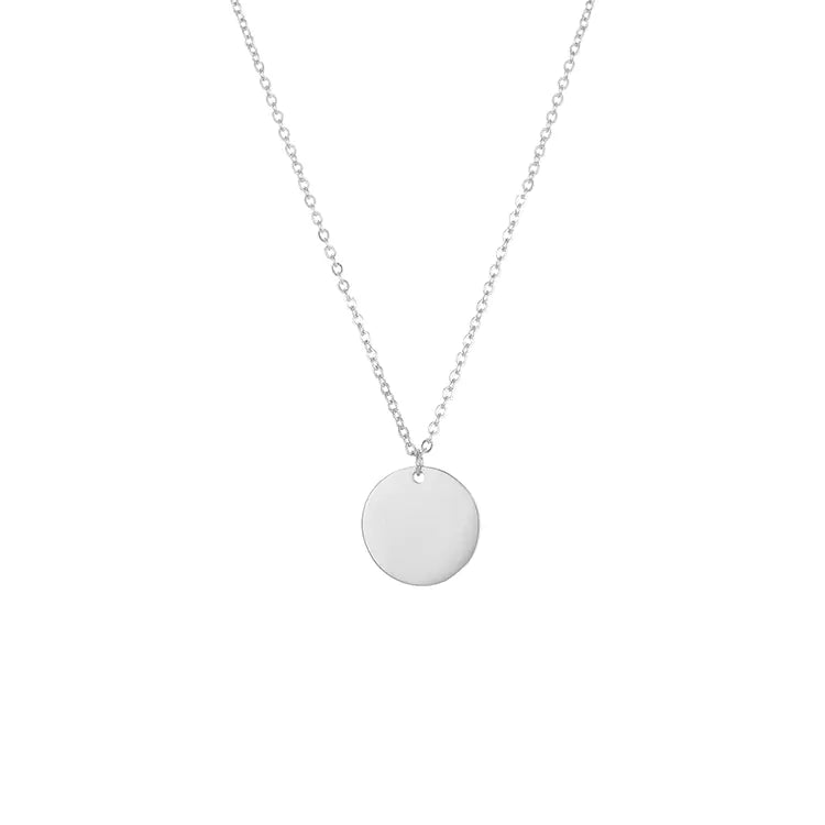 eManco New Engraved Letter Pendant Necklace in Titanium Steel