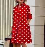 Spring Polka Dot Dress - Slim Fit and Stylish