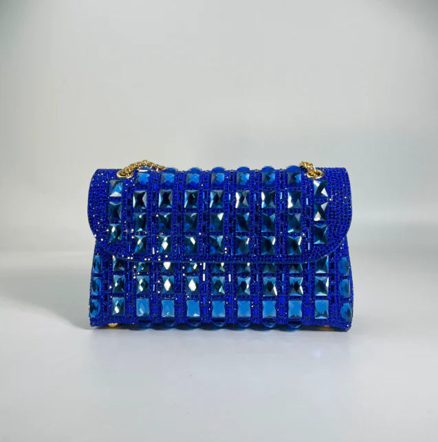 Rhinestone Chain Clutch Bag