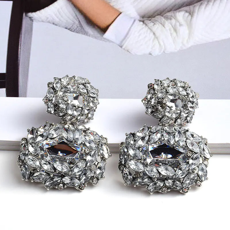 Fashionable Colorful Oval Earrings for Cross-Border Trade