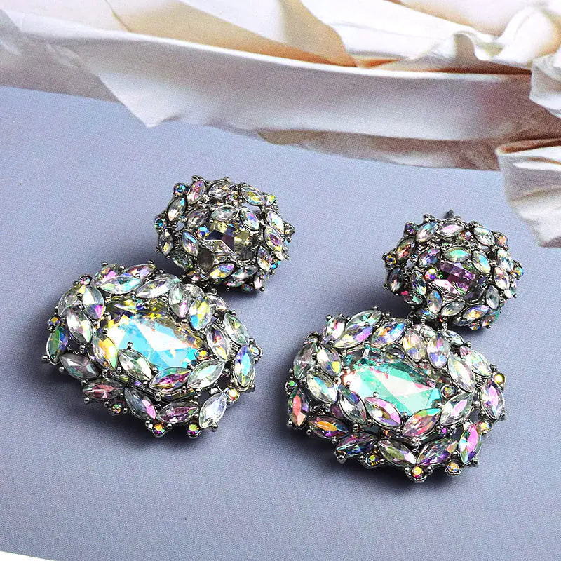 Fashionable Colorful Oval Earrings for Cross-Border Trade