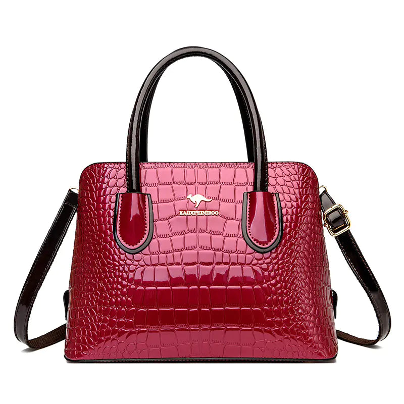 Glossy Patent Leather Women's Crossbody Shoulder Bag