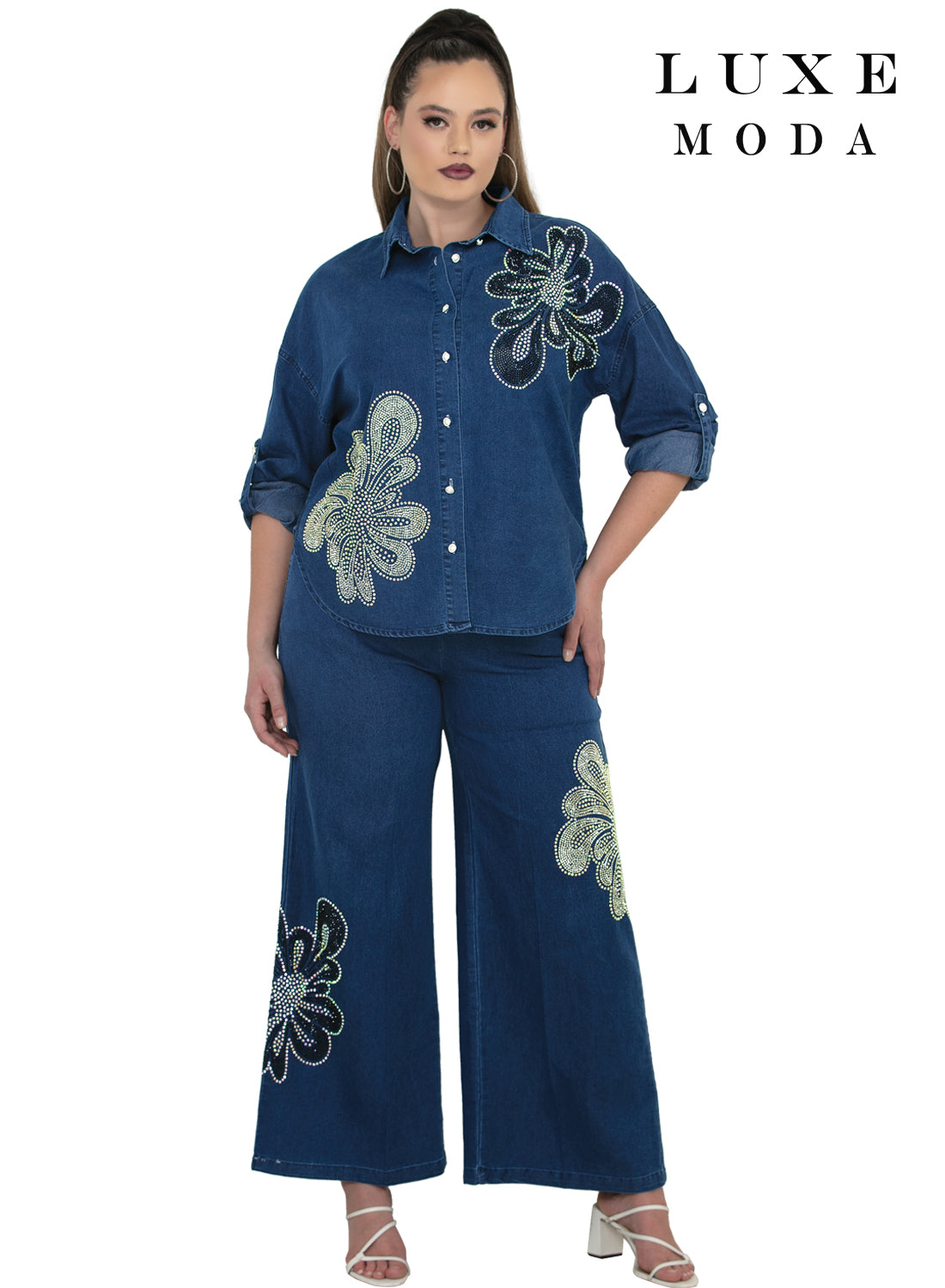 Luxe Moda, Style LM-520 Two-Piece Pant Set