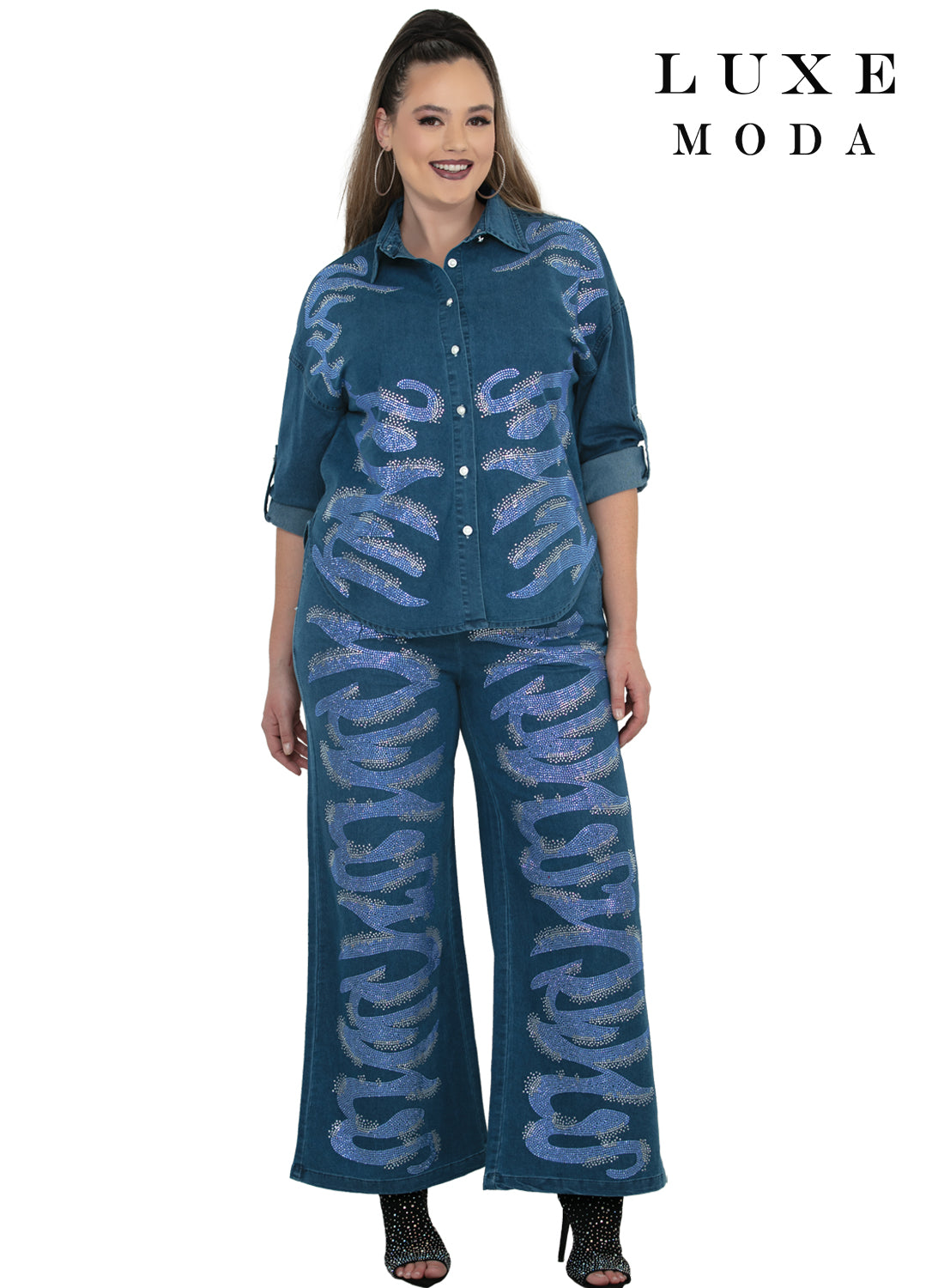 Luxe Moda, Style LM-521 Two Piece Pant Set