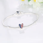 New American Flag Cartoon Alloy Beads for DIY Jewelry