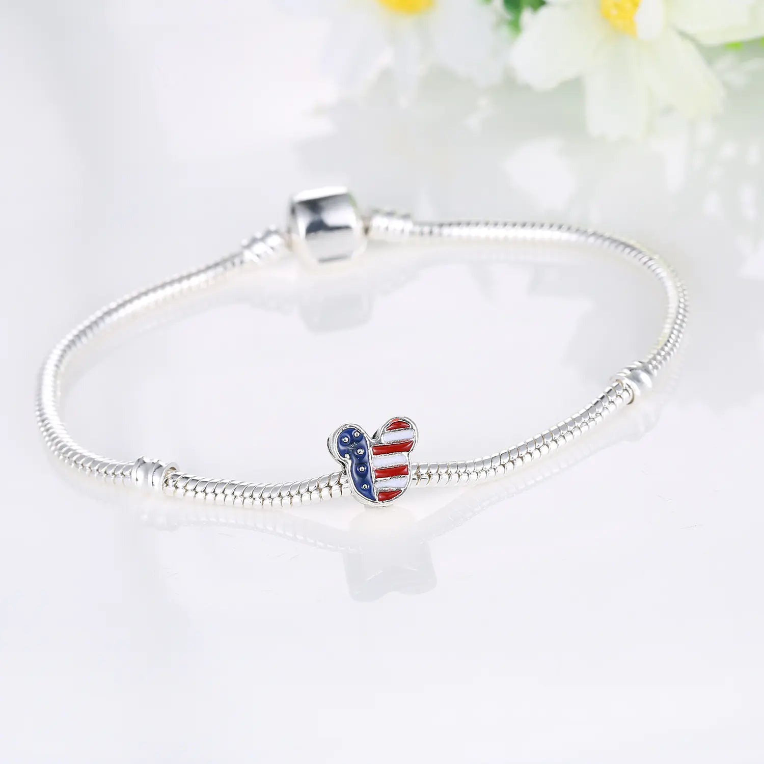 New American Flag Cartoon Alloy Beads for DIY Jewelry