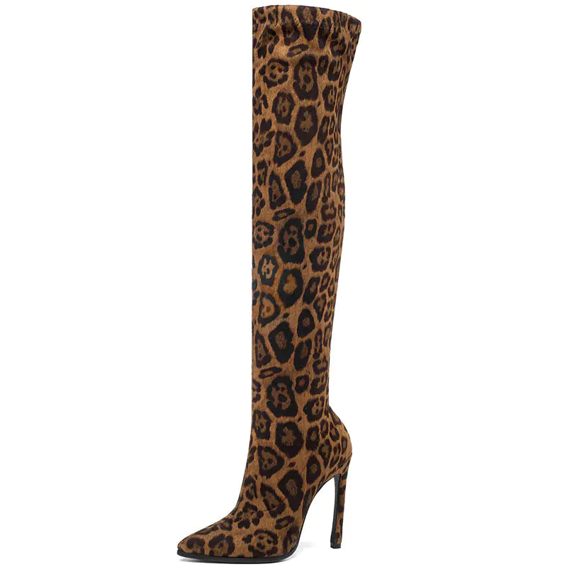 Sleek Over-Knee Stiletto Boots