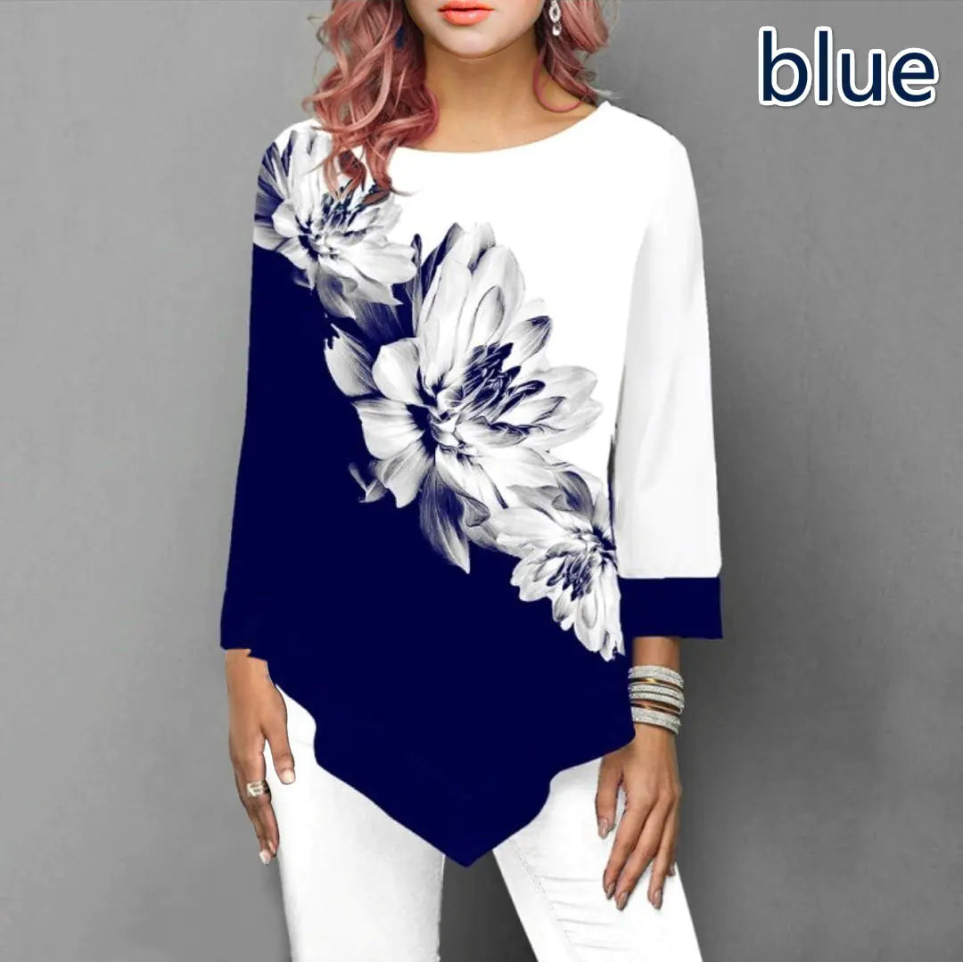 New Digital T-Shirt, 3/4 Sleeve Print Tee