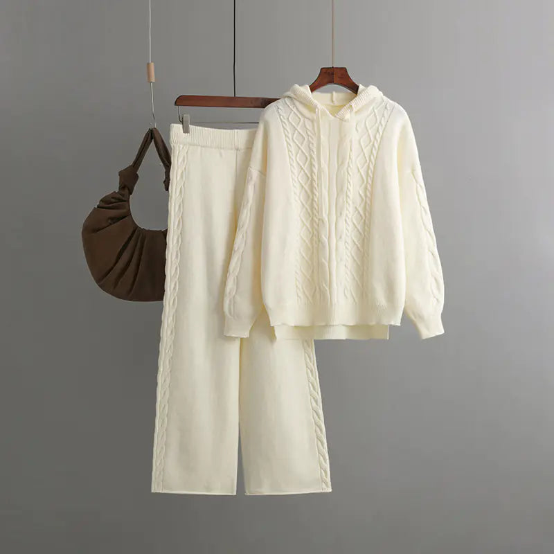Chic Hooded Sweater & Pants Set