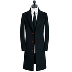 Men's Stylish Medium-Length Woolen Coat