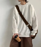 Versatile Academy Style Solid Color Loose Top