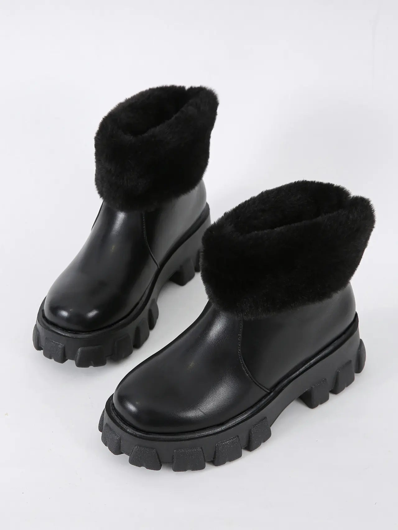 Thick-Soled Hairy Martin Boots for Women