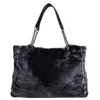 Fashionable Plush Chain Tote Bag for Women