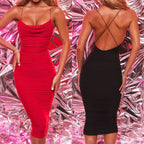 Backless Women's Tight Suspender Dress