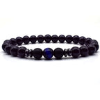 Obsidian Couples Bead Bracelet - Natural Stone Jewelry