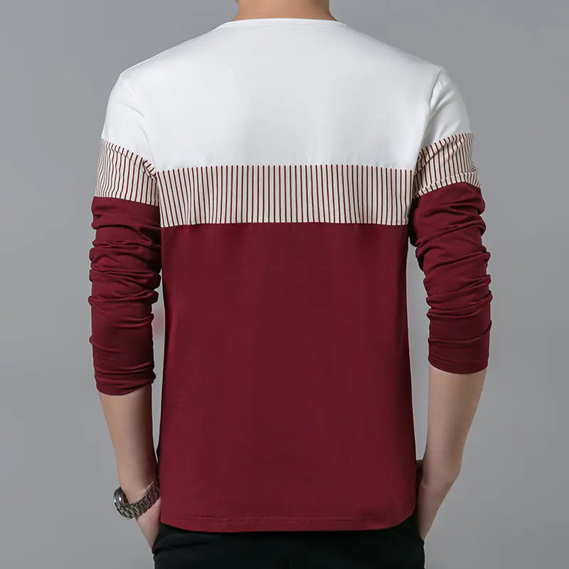 Men's Long Sleeve T-Shirt - Casual Cotton Fashion Wear