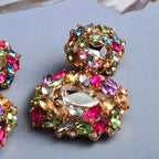 Fashionable Colorful Oval Earrings for Cross-Border Trade