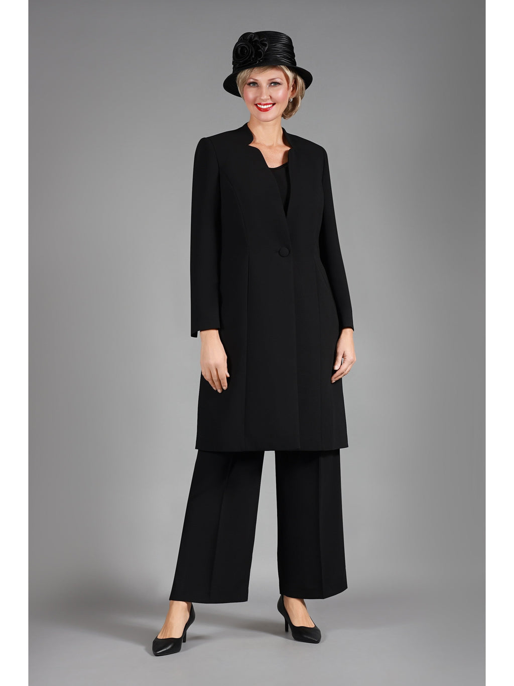 Giovanna 3pc Long Jkt+Cami+Pants Suit, Style S0753S