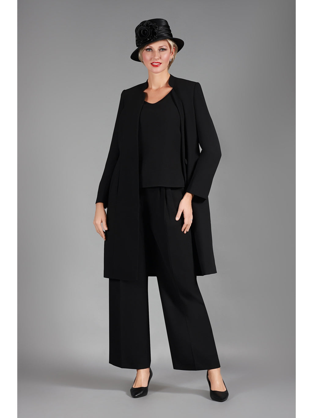 Giovanna 3pc Long Jkt+Cami+Pants Suit, Style S0753S