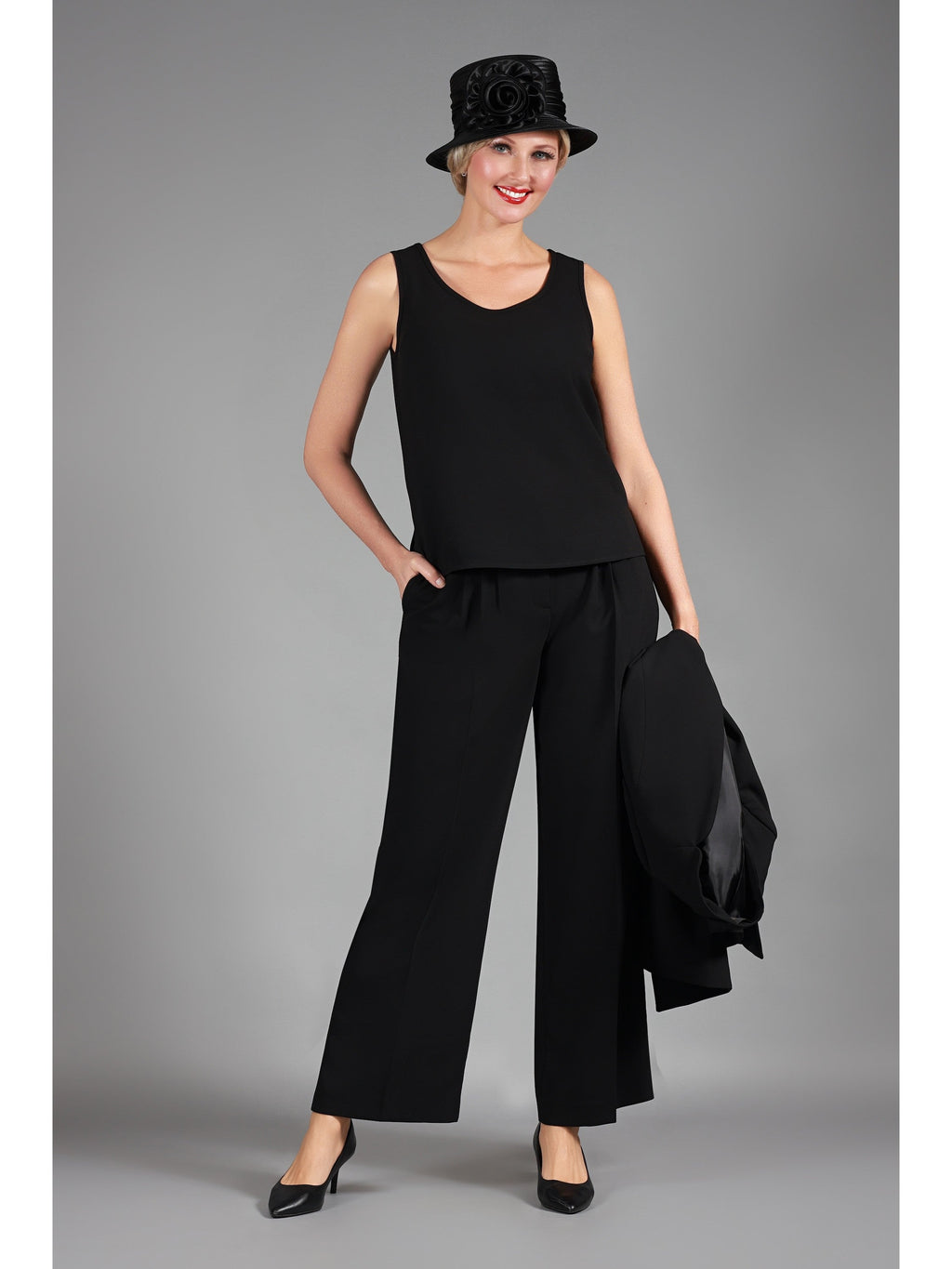Giovanna 3pc Long Jkt+Cami+Pants Suit, Style S0753S