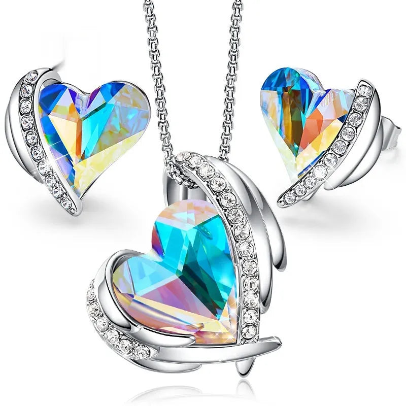 Angel Necklace and Earring Jewelry Set