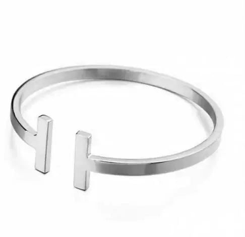 Titanium Steel Cross Bracelet with Smooth Finish (One Piece)