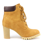 High Heel Lace-Up Short Boots for Women (Plus Size)