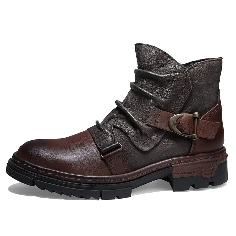 Men's Leather Warm Chelsea Ankle Boots for Fall/Winter