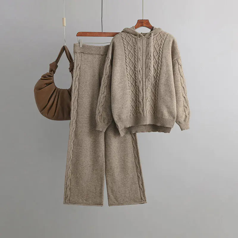 Chic Hooded Sweater & Pants Set