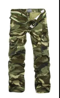 Stylish Men's Cotton Camouflage Multi-pocket Pants