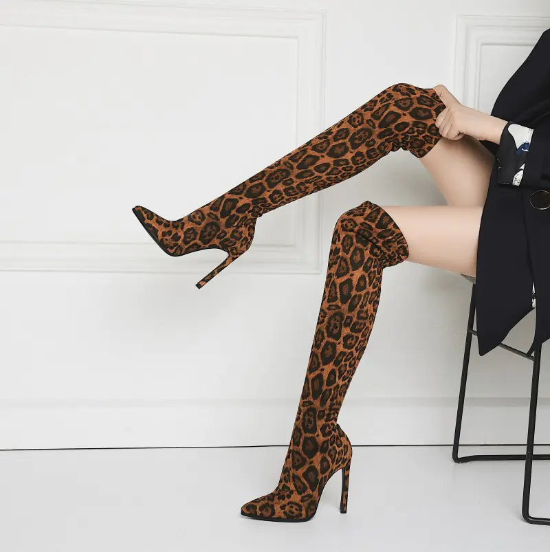 Sleek Over-Knee Stiletto Boots