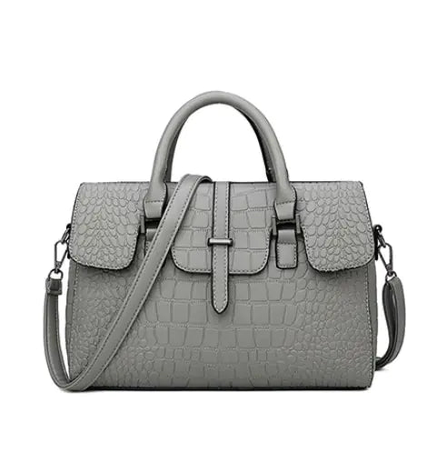 Chic Crocodile Embossed Handbag