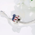 New American Flag Cartoon Alloy Beads for DIY Jewelry