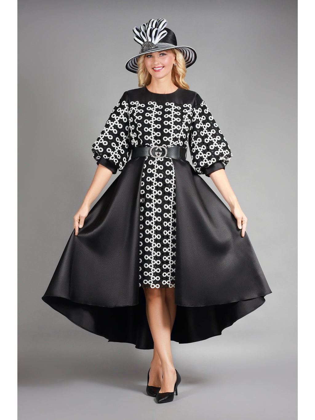 Giovanna Two-tone Crochet in Circles A-line Drs-Plus, Style D1675W