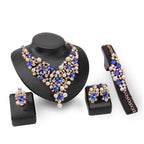 Exaggerated Jewelry Set for Bride - Necklace and Earrings