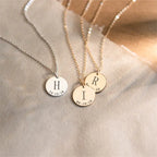 eManco New Engraved Letter Pendant Necklace in Titanium Steel