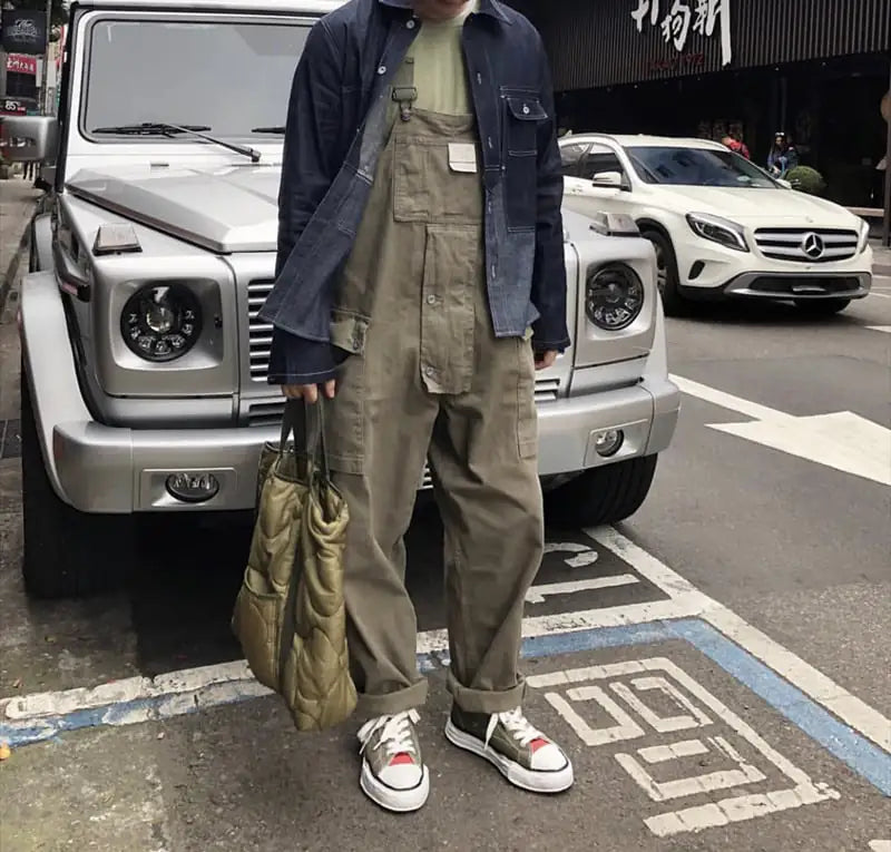 High Waist Loose Overalls for Men and Women