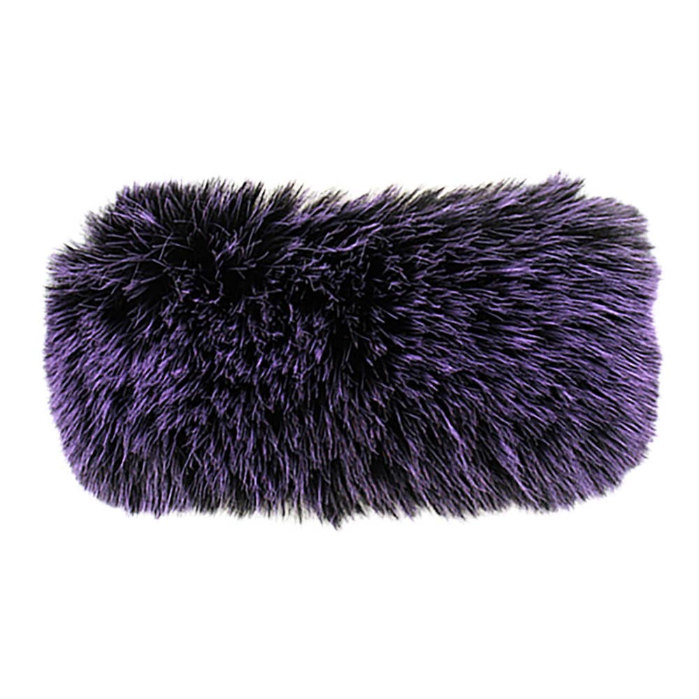 Elegant Faux Fur Winter Headband Earmuff: Mustard