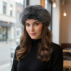 Elegant Faux Fur Winter Headband Earmuff: Mustard