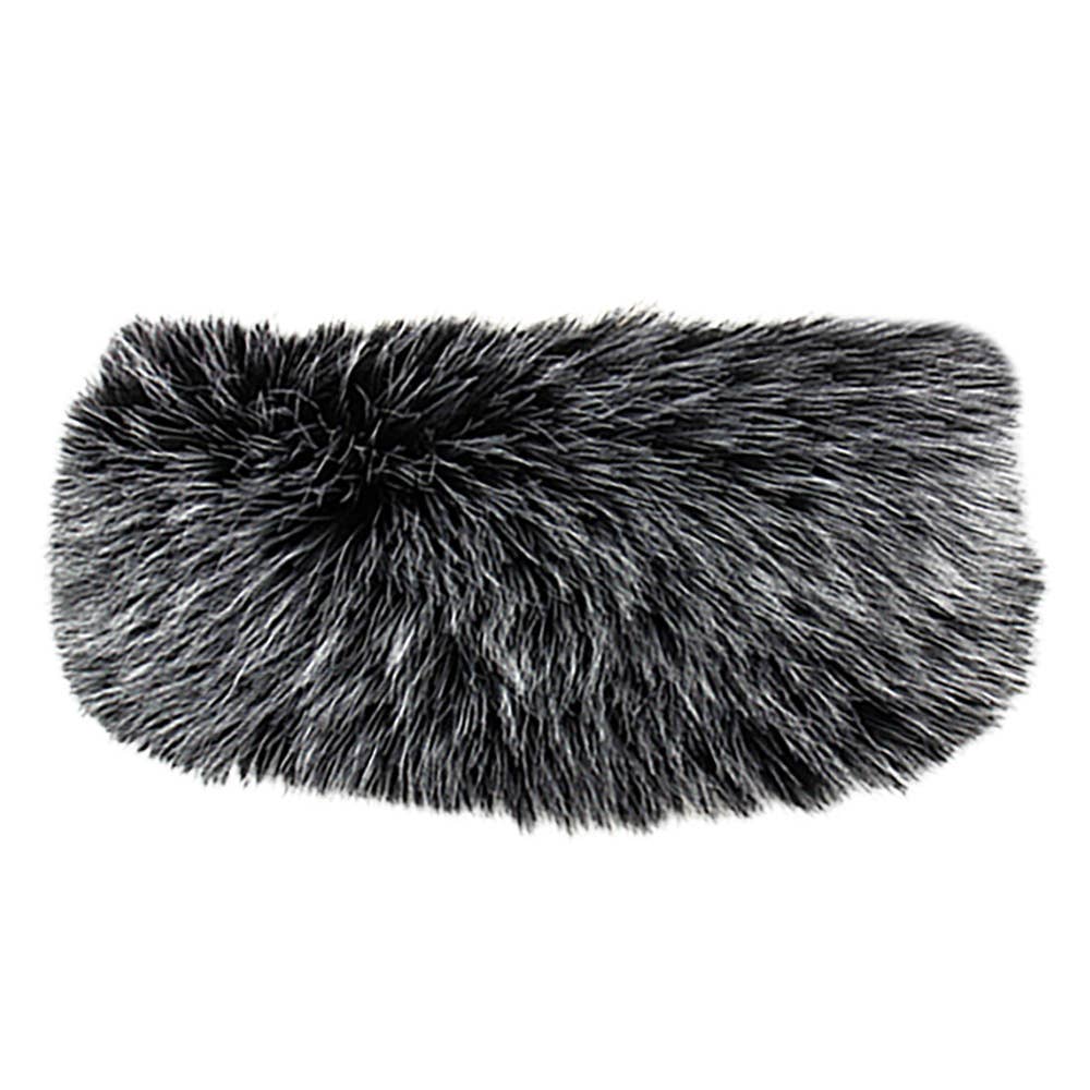 Elegant Faux Fur Winter Headband Earmuff: Orange
