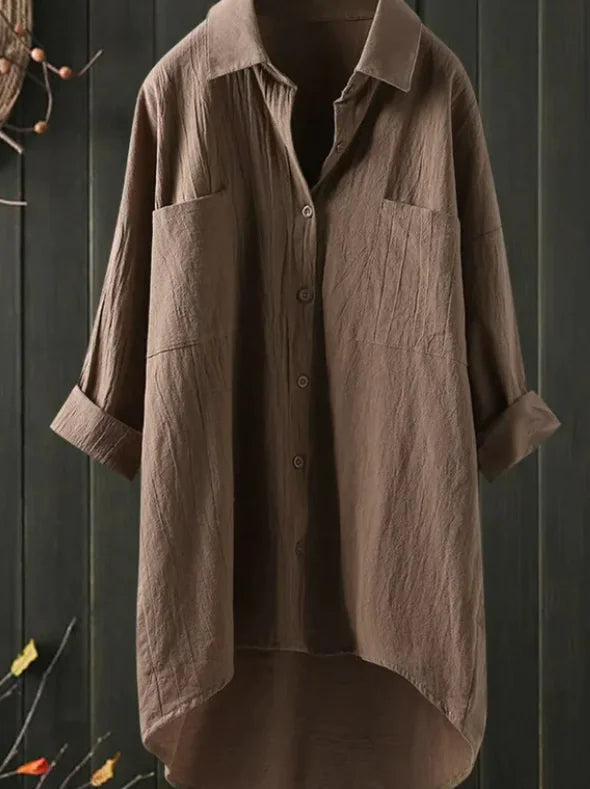 Angelina Linen Cotton Shirt (One Piece)