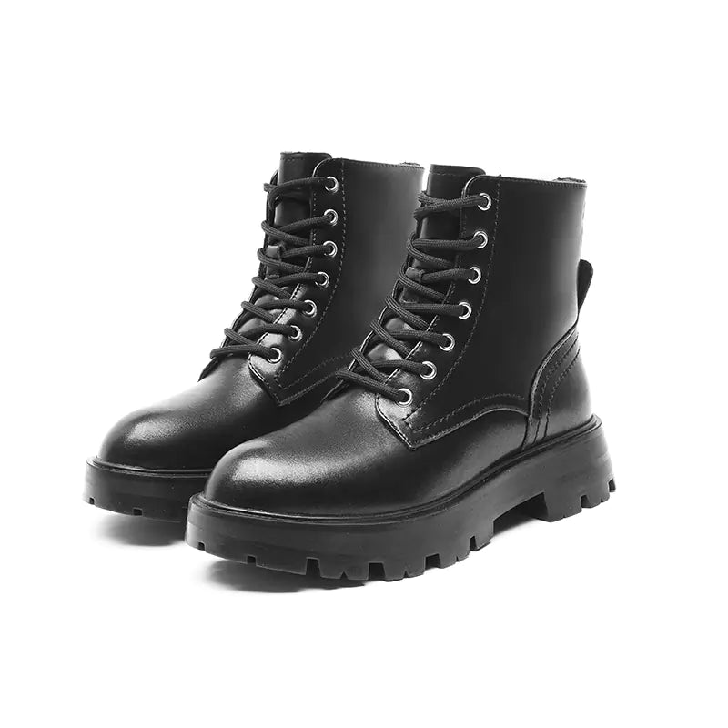 Trendy Mid-Calf Fleece Ankle Boots for Winter