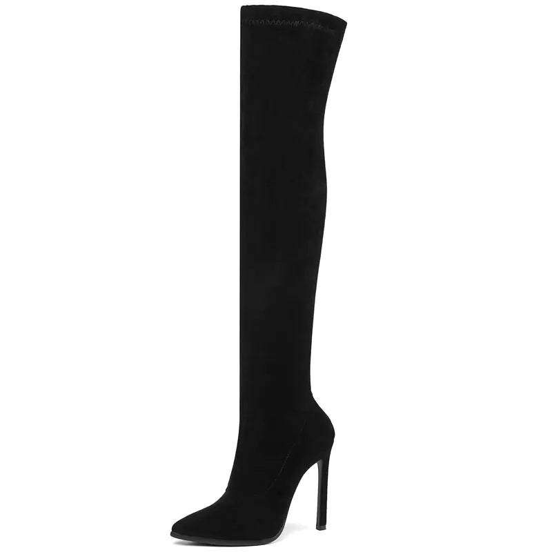 Sleek Over-Knee Stiletto Boots
