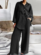 Spring Women's Loose Shirt & Pants Set