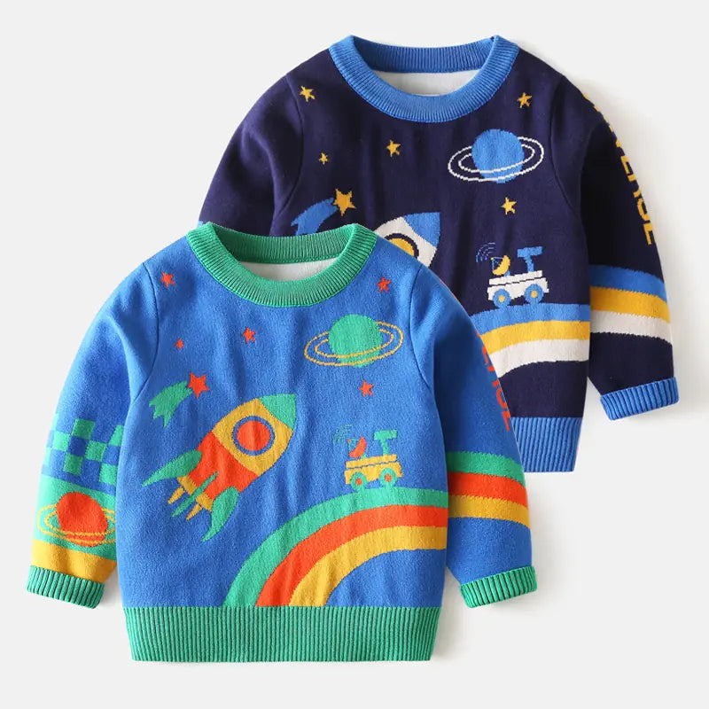 Boys Double Layer Sweater Coat