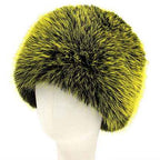 Elegant Plush Faux Fur Winter Hat: Dark,Pink