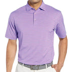 New Stylish Striped Print Short Sleeve Polo Shirt