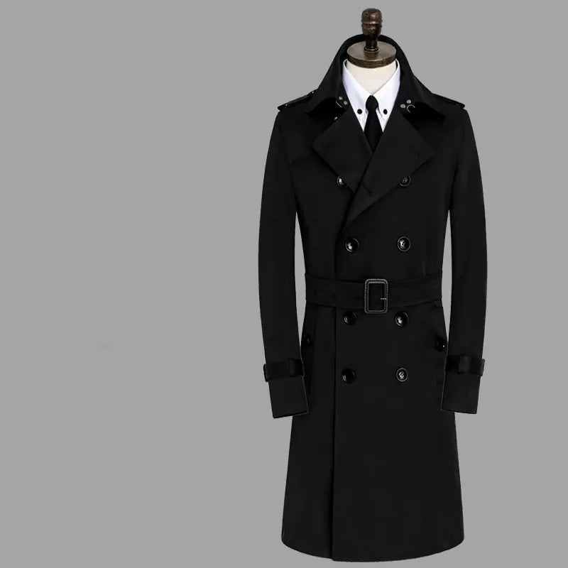 Men's Waterproof Long Slim Windbreaker for Autumn/Winter